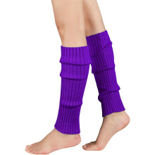 Knitted Winter Leg Sleeves Warmer for Women Girls, 80s Ribbed Leg Warmer for Neon Party Knitted Fall Winter Leg Socks