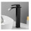 Rubinetto per lavabo nero a cascata con miscelatore e bocca alta KLB 4