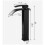Rubinetto per lavabo nero a cascata con miscelatore e bocca alta KLB 2