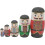 OUNONA 1 Set Nutcracker Russian Nesting Toys Wooden Stacking Dolls Nutcracker Dolls 4