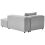 Beliani Left-Hand Chaise Longue BRANDE Grey 5