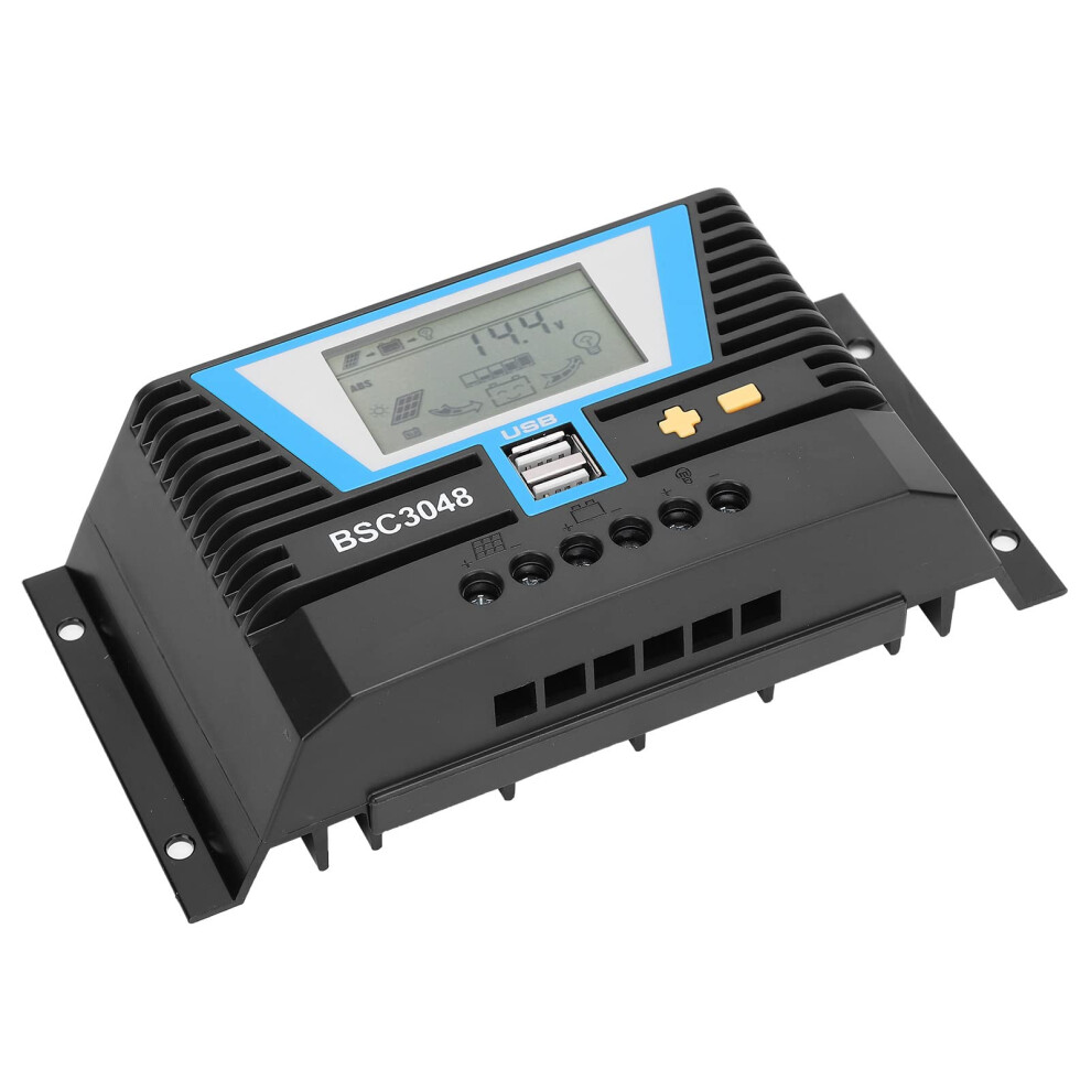 30A Mppt Solar Charge Controller With Dual Usb Outputs 12V/24V/36V/48V For Outdoor Use 9164114603456