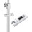 Adjustable Shower Head Holder with Secure Grip, ABS Universal Rail Bracket for Bathroom 3
