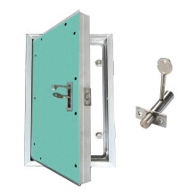 Lockable Aluminium Access Panel Door Flush Invisible Design for Drywall Plumbing 20x34in