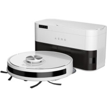 Aeno Rabot com coletor de poeira branco 2 em 1 e reservatório de poeira 4 000 Pa, bateria 3 200 mAh