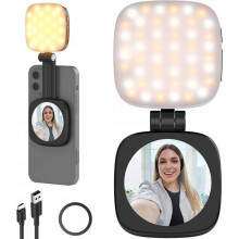Neewer Lampada LED 48 + Specchio magnetico per selfie Magsafe per telefono e vlog / Basics Nl48b