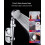 Adjustable Shower Head Holder with Strong Adhesive, NoDrill Wall Mount Bracket, Silver Finish 4