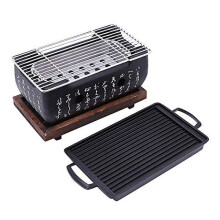 Portable Charcoal Grill for 24 People, Durable Tabletop Hibachi BBQ for Camping and Picnics