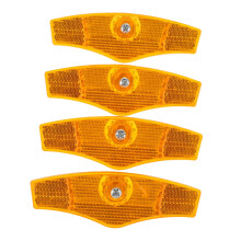 4pcs Bicycle Wheel Reflectors for Night Safety, Durable Bike Spoke Reflectors Easy to Install