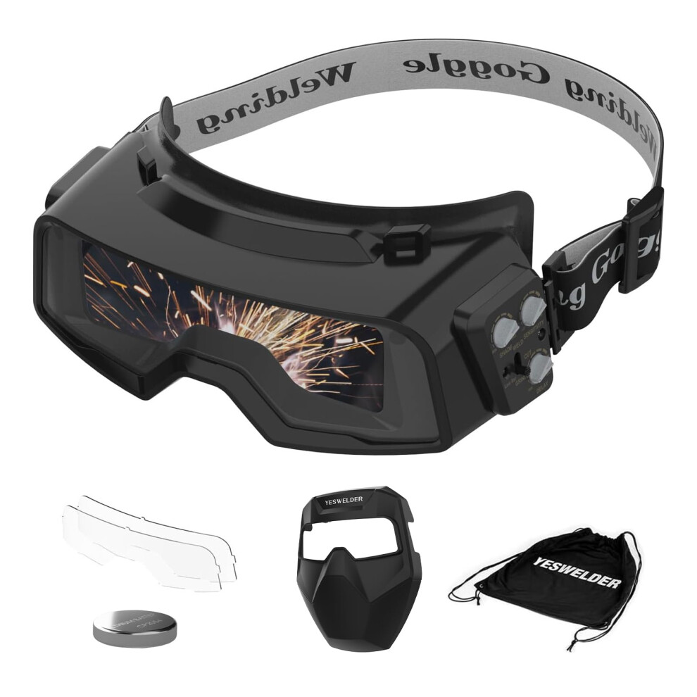 Auto Darkening Welding Helmet For Tig Mig Arc, Wide Shade Range 4/59/913 With Grinding Mode 9053599373407