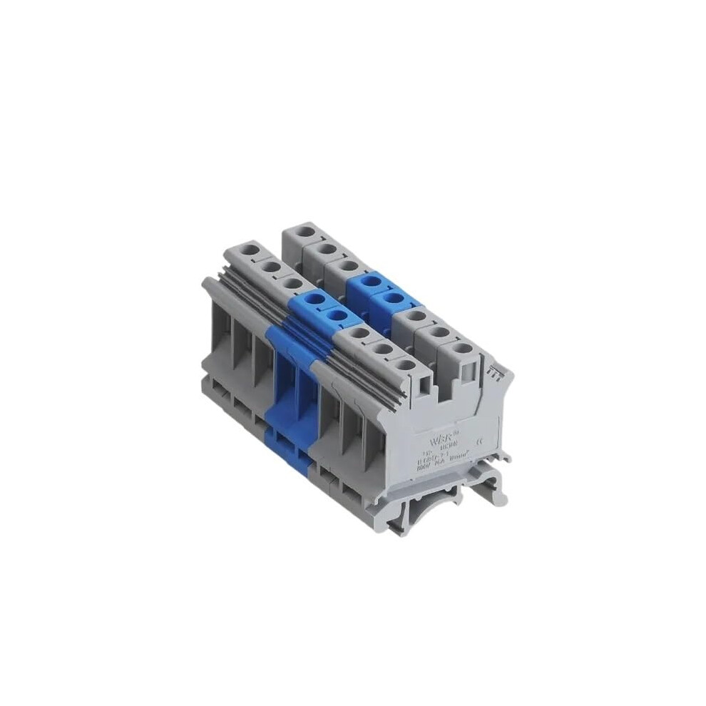 10Pcs Uk10n Din Rail Terminal Blocks Screw Connection Universal Wiring Conductor Connector 9113335005044
