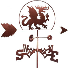 Dragon Weather Vane Stainless Steel Outdoor Wind Direction Indicator for Roof Garden Yard Barn