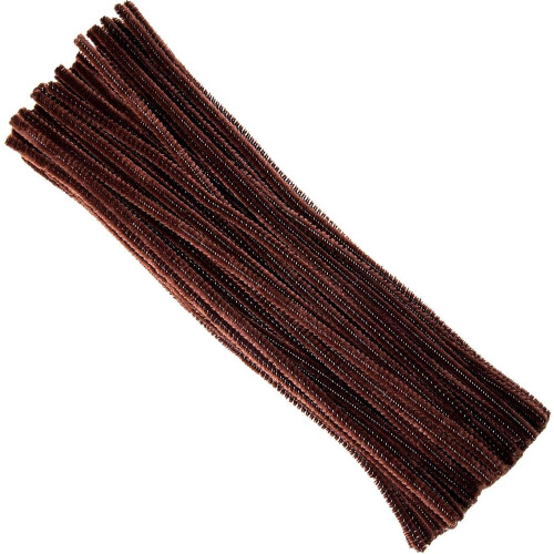 Pipe Cleaners - 30cm - Craft (Brown, Pack of 50)