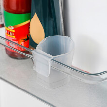 Caja de almacenamiento para puerta lateral del refrigerador, caja de almacenamiento portátil apilable para mesa, bolsa para especias, clip de papel,