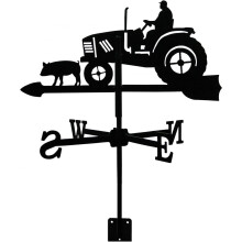 Weather Vane Farm Tractor Wind Direction Indicator Rustproof Metal Outdoor Rustic Decor Roof Yard