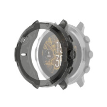 Für Suunto 7 Halbabdeckung Hohl TPU Hülle Transparent Schwarz