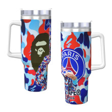 Bape 40oz H2.0 Edelstahl-Vakuumisolierter Becher mit Deckel und Strohhalm für Wasser, Eistee, Kaffee oder Smoothies