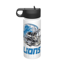 Lions Sports Isolierte Edelstahl-Trinkflasche, 530 ml, tragbarer, auslaufsicherer Becher mit Strohhalm, geeignet für Fitnessstudio und Reisen