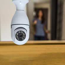 SHOPESSA E27 Bulb Camera, 1080P Security Camera System, 360 Wireless Home Surveillance with 5G WiFi, Full Color Day & Night, Smart Motion Detection
