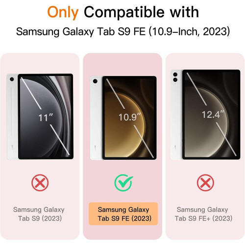 Θήκη για συμβατό με Samsung Galaxy Tab S9FE 10.9 ιντσών με βάση S Pen, μαλακή προστατευτική θήκη 1