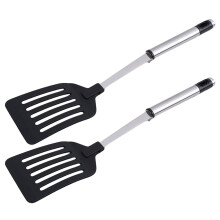 2 phíosa pannaí sciléid chomhréidhe cistine sluasaid pancóige uirlisí cócaireachta spatula casadh bia níolón neamhghreamaitheach cruach