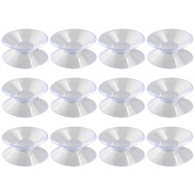 12pcs Clear Suction Cup Clips Multipurpose Silicone Suckers for Cables Suction Cup Cable Holders
