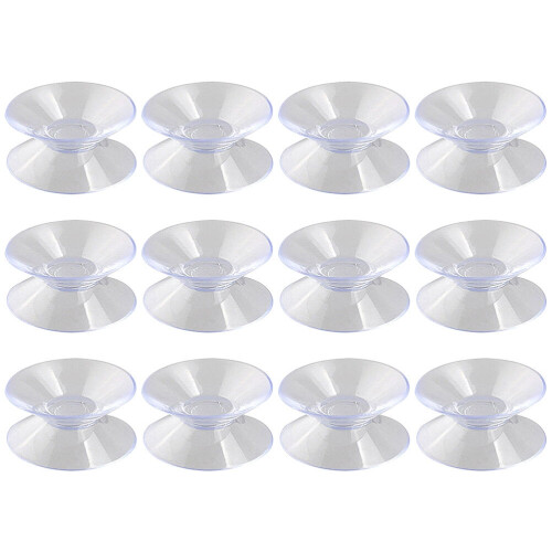 12pcs Clear Suction Cup Clips Multipurpose Silicone Suckers for Cables Suction Cup Cable Holders