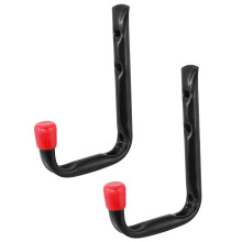 Wideskall Liten, kraftig metall, stål, väggmonterad garageförvaring, J-krokar, 2-pack