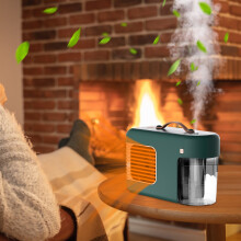 ¡Liquidación! Calefactor portátil, humidificador y luz para áreas pequeñas 3 en 1 de lulshou con vapor caliente y luces RGB.