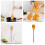 Colher de madeira gigante wileqep de 42 cm (16,5 polegadas) com cabo longo, ideal para cozinhar e mexer alimentos. Conjunto de talheres com colher 2