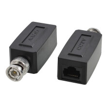 CCTV-camera coax BNC RJ45UTP Cat5 actieve video balun transceiver paar