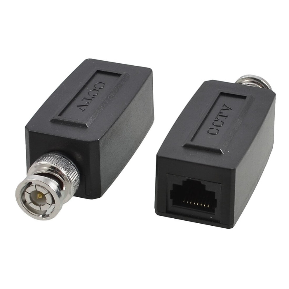 Cctv Camera Coax Bnc Rj45 Utp Cat5 Active Video Balun Transceiver Pair 9395123840727