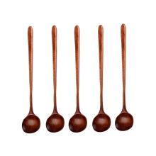 Suppenkelle, kleiner Löffel, 5-teilig, aus Holz, verlängert, Küchenbehälter, Gerätezubehör