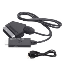 Adaptateur audio/vidéo SCART vers TV compatible 1080p/720p, câble convertisseur pour TV HD, décodeur, convertisseur DVD, accessoires