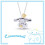 Νέο σετ βραχιόλι Sanrio Cinnamoroll, κολιέ, δαχτυλίδι, μενταγιόν, αυτιά, σετ Kawaii, μόδα, 1