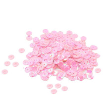 Guardung 400 Pieces Round Cupped Loose Sequins Sewing Embellishment 7mm Pink