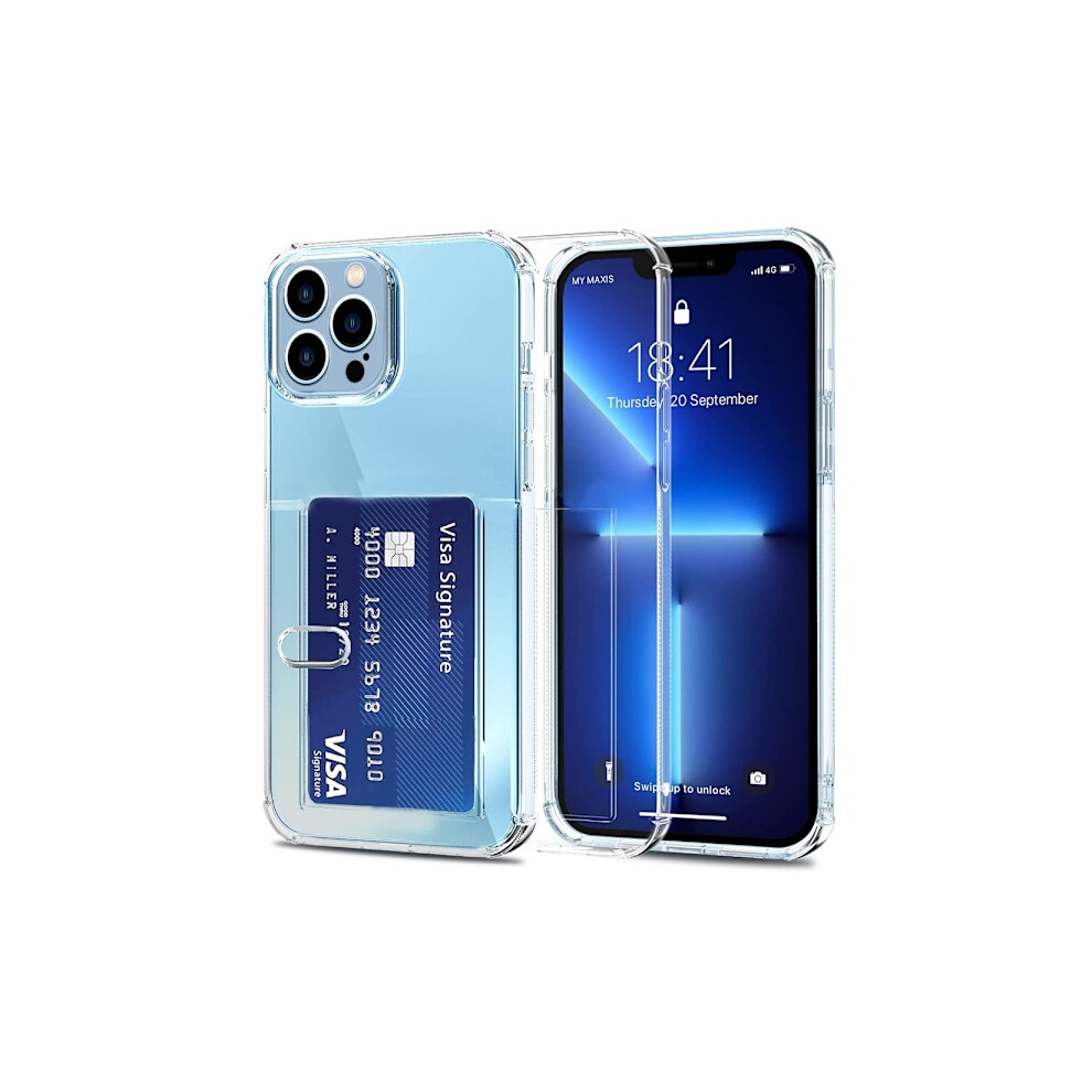Transparent Shockproof Silicone Case Card Slot Nordic Compatible With Iphone 13/13 Pro/13 Pro Max Transparent 13 Pro 9395123841878