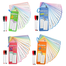 Math Flash Cards for Kids 1-12 Addition/Subtraction/Multiplication/Division Table Cards Child's Mathematical Skill Development Materials One Set