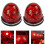 Zhihehui2Pack Κόκκινα Γυάλινα Φωτιστικά Καρπουζιού με Λαμπτήρες LED για Φορτηγά και 1