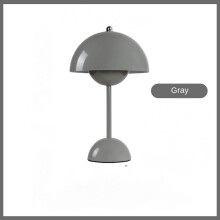 Tischlampe, augenschonende LED-Blumentopf-Tischlampe, tragbar für Schule, Grau