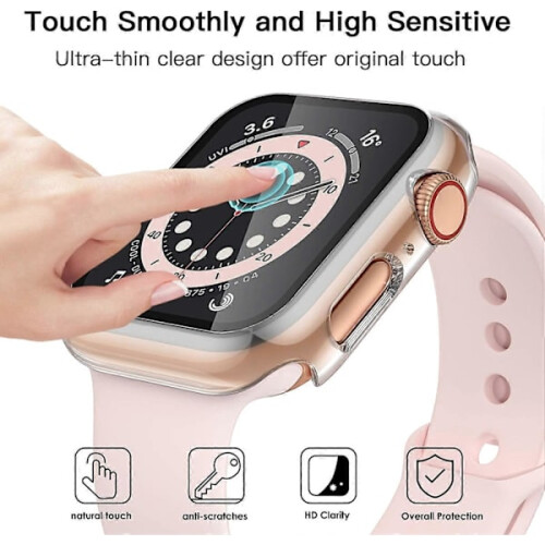 Συμβατό με θήκη Apple Watch 40mm, συμβατό με προστατευτικό οθόνης Apple Watch 40mm, σκληρό 2
