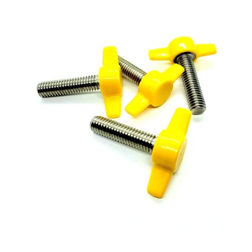Αντίχειρες με λαβή φτερού - 3/8"-24x1 1/4" Κίτρινοι αντίχειρες Αντίχειρες Αντίχειρες με