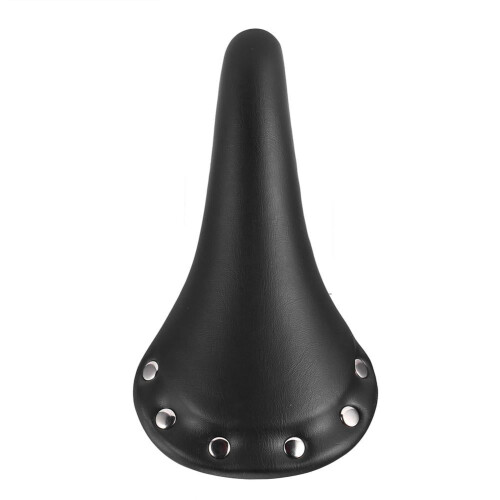 Capa de couro macio para selim de bicicleta, almofada para MTB (preta)