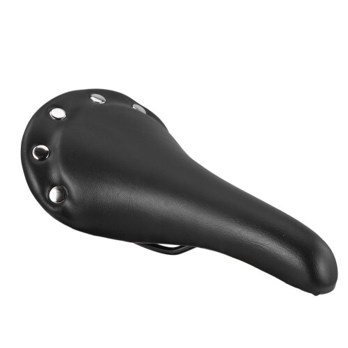 Capa de couro macio para selim de bicicleta, almofada para MTB (preta) 2