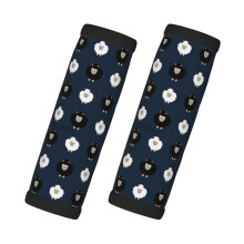2 Pcs Luggage Handle Wraps - Funny Sheep Navy Blue Suitcase Tags, Luggage Covers, Travel Essentials (Compatible with Standard Handles)