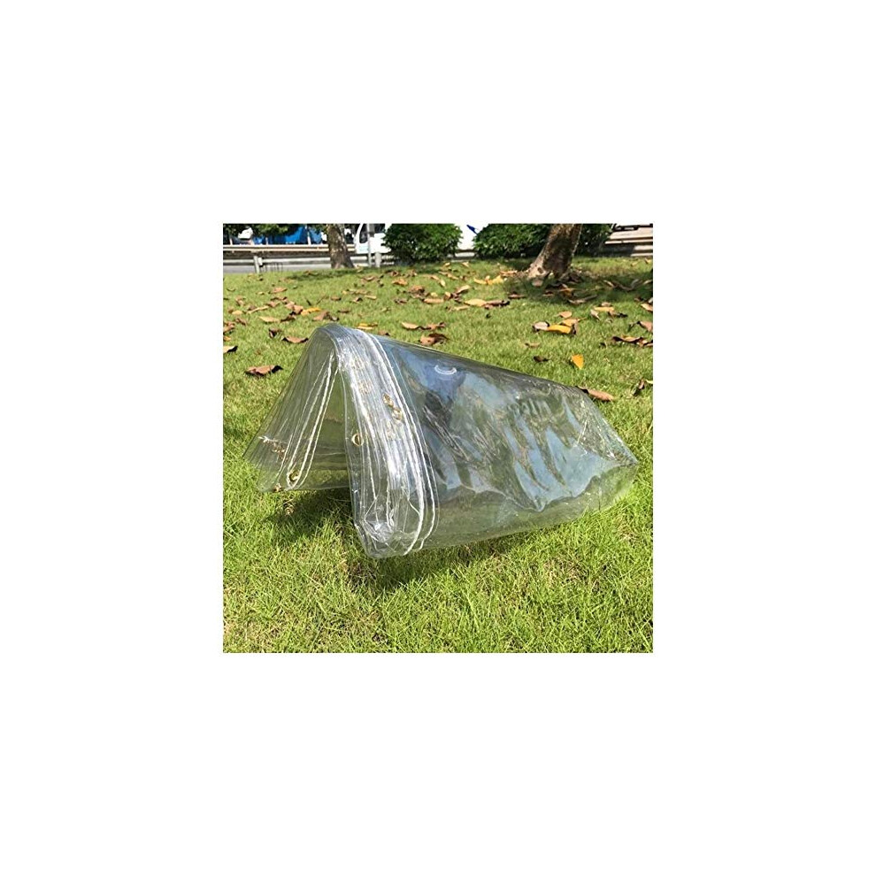 Clear Pvc Tarpaulin Waterproof Heavy Duty Transparent Tarp With Grommets For Outdoor 1.9X2m 9164114605474
