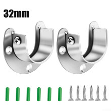 Support de tringle à rideaux Aceovo (lot de 2), supports d'extrémité pour tringle de placard, douilles pour armoire, 32 mm