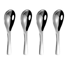 Cterwk4PCS ruostumattomasta teräksestä valmistetut lusikat, 6.1" keittiövälinelusikkasetti keittoon, riisiin, teehen, maitoon, kahviin,