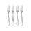 Oneida Moda Stainless Steel Salad Forks, 4-Piece Set, Silverware 1