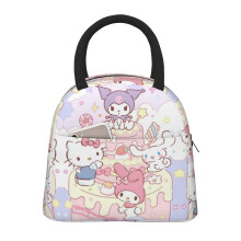 Hello Kitty -lounaslaukku, kannettava eristetty lounasrasia, jäähdytinkassi etutaskulla miehille, naisille ja teini-ikäisille